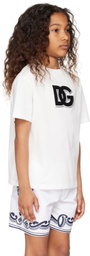 Dolce&Gabbana Kids White DG Logo Jersey T-shirt