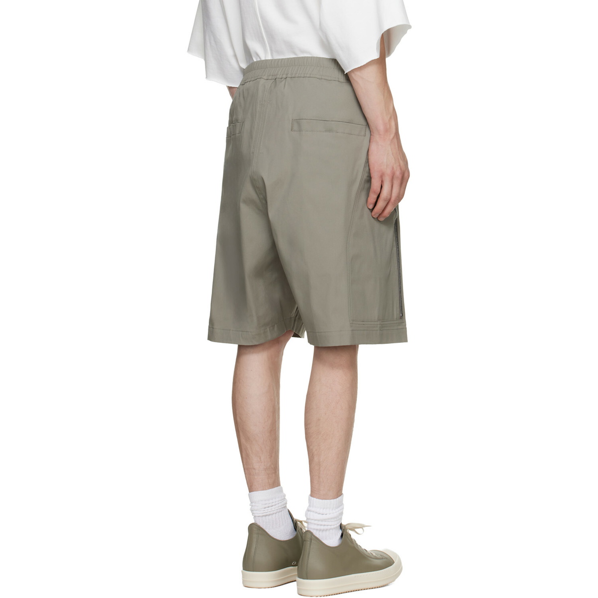 Rick Owens Taupe Tower Heizer Cargo Shorts