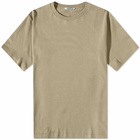 Auralee Men's Luster Plaiting T-Shirt in Khaki/Grey