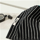 Tekla Fabrics Wash Cloth in Black Stripes