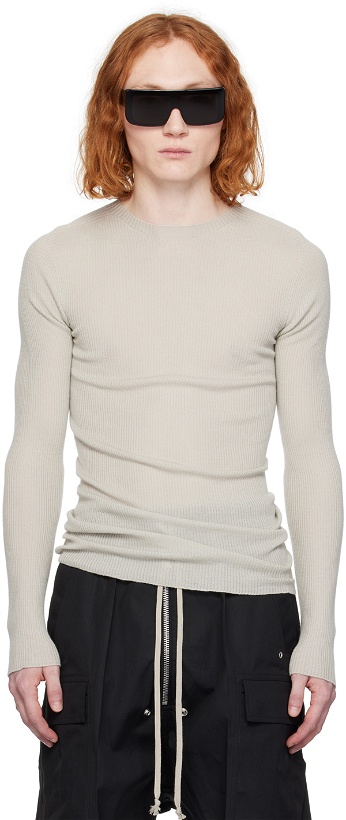 Photo: Rick Owens Off-White Ribbed Sweater