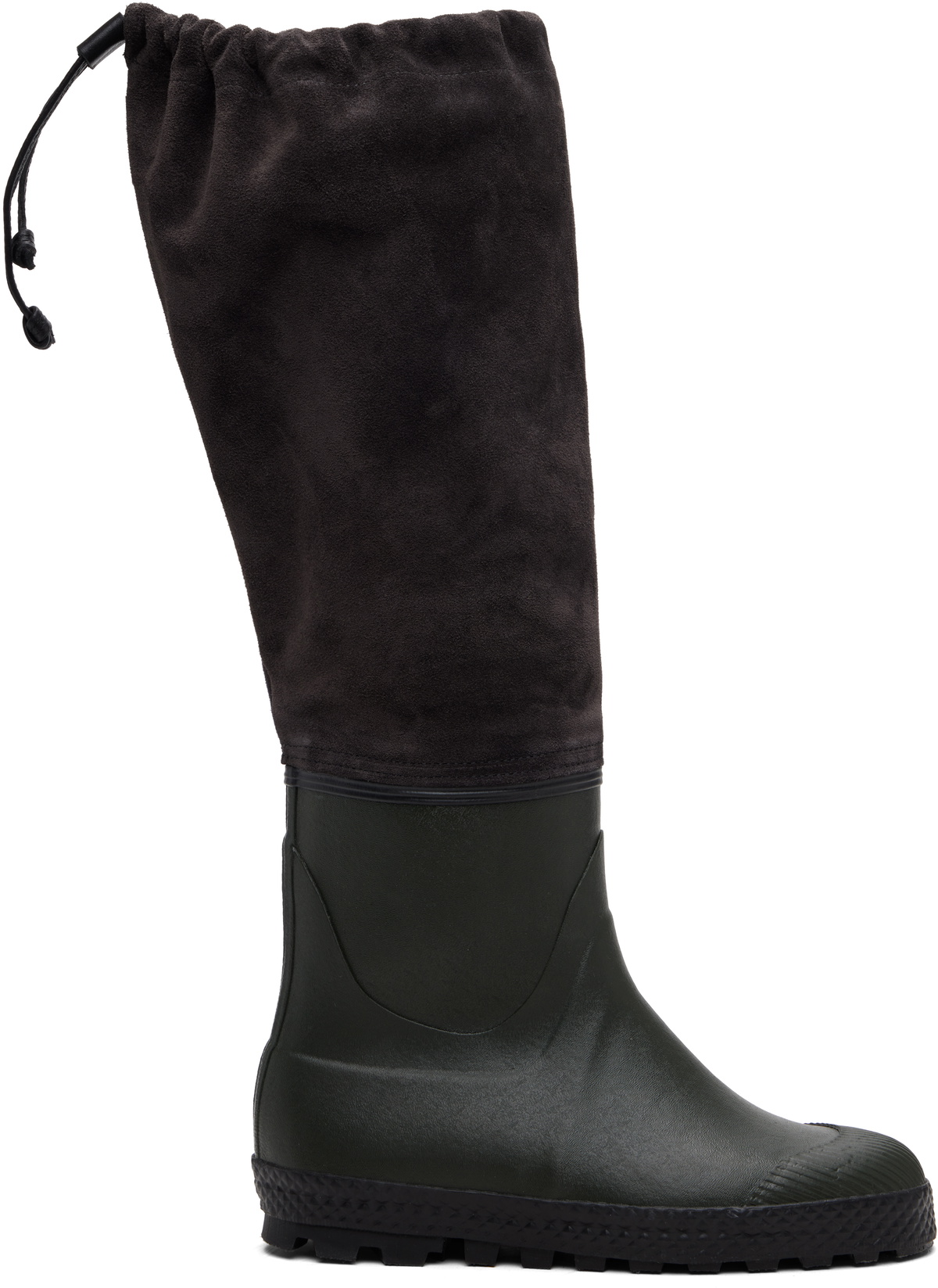 Rier Green & Brown Farmer Rain Tall Boots