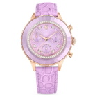 Swarovski Octea Chrono Quartz Crystal Purple Dial Watch 5690804