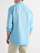 120% - Linen Shirt - Blue