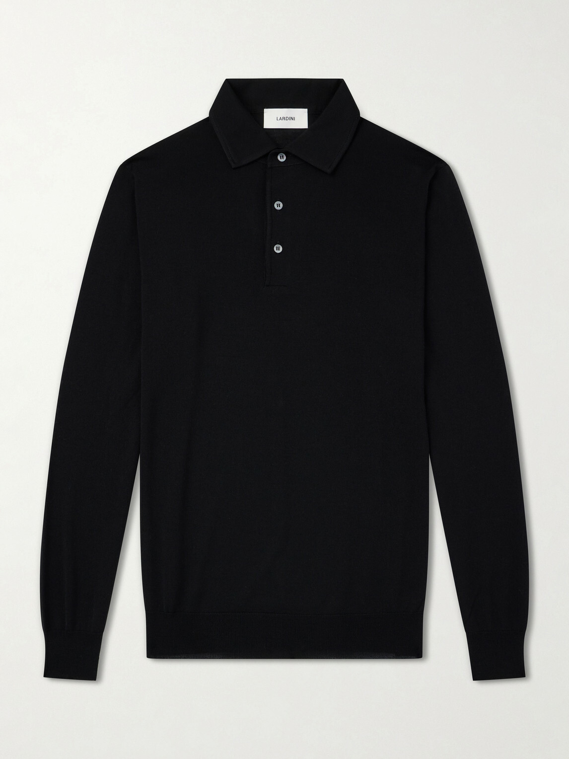 Lardini - Virgin Wool Polo Sweater - Black
