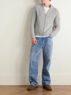 Mr P. - Alpaca-Blend Bouclé Zip-Up Cardigan - Gray