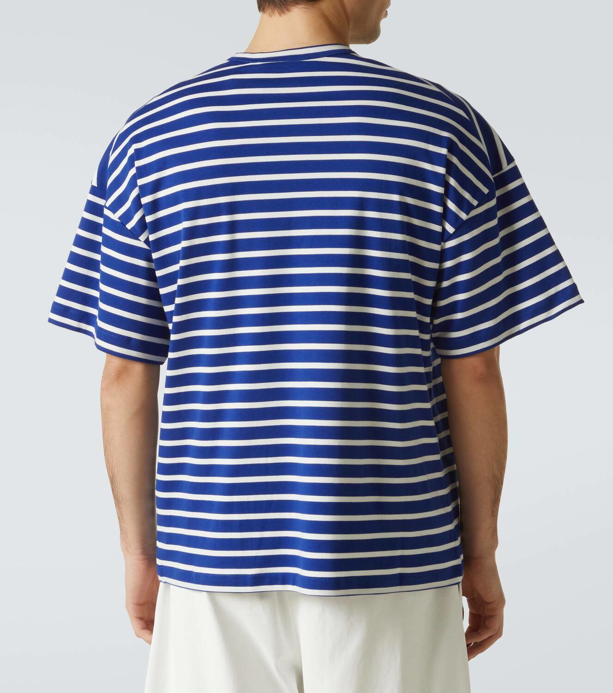 22SS PLAN C LONG T-SHIRT 定価6万程　ブルーストライプ Plan C Striped cotton jersey T-shirt Plan C