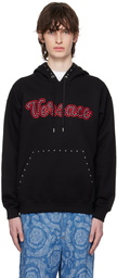 Versace Black Studded Varsity Hoodie