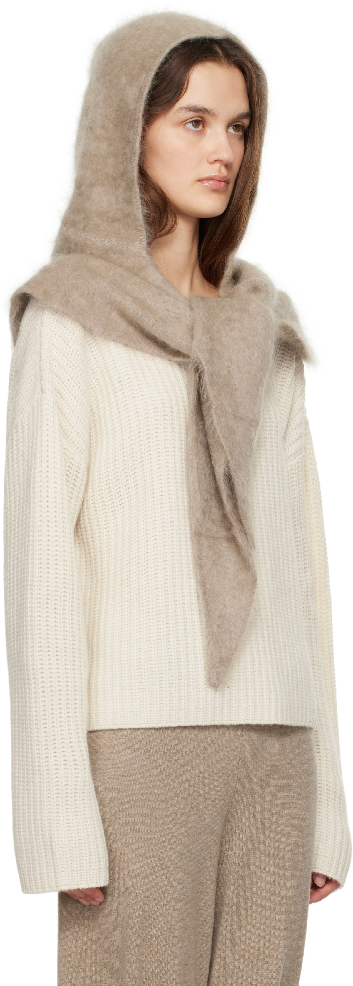 LISA YANG Taupe 'The Rina' Scarf