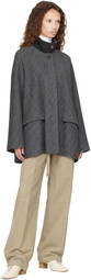 LE17SEPTEMBRE Gray Flare Wool Half Coat