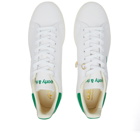 Adidas x Sporty & Rich Stan Smith Sneakers in White/Green/Off White