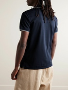 Polo Ralph Lauren - Contrast-Tipped Cotton-Jersey Polo Shirt - Blue