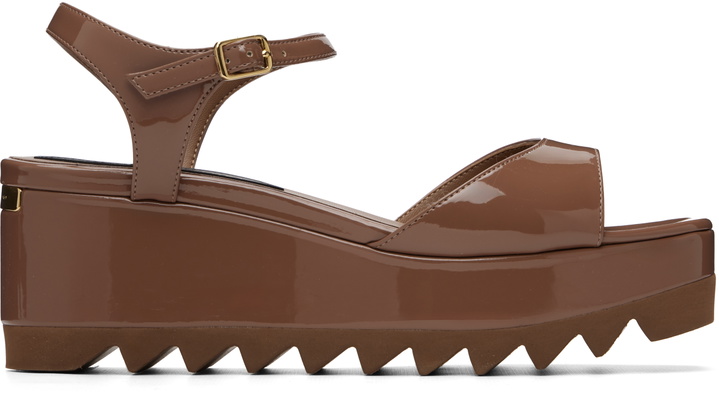 Photo: Stella McCartney Brown Elyse Patent Platform Sandals