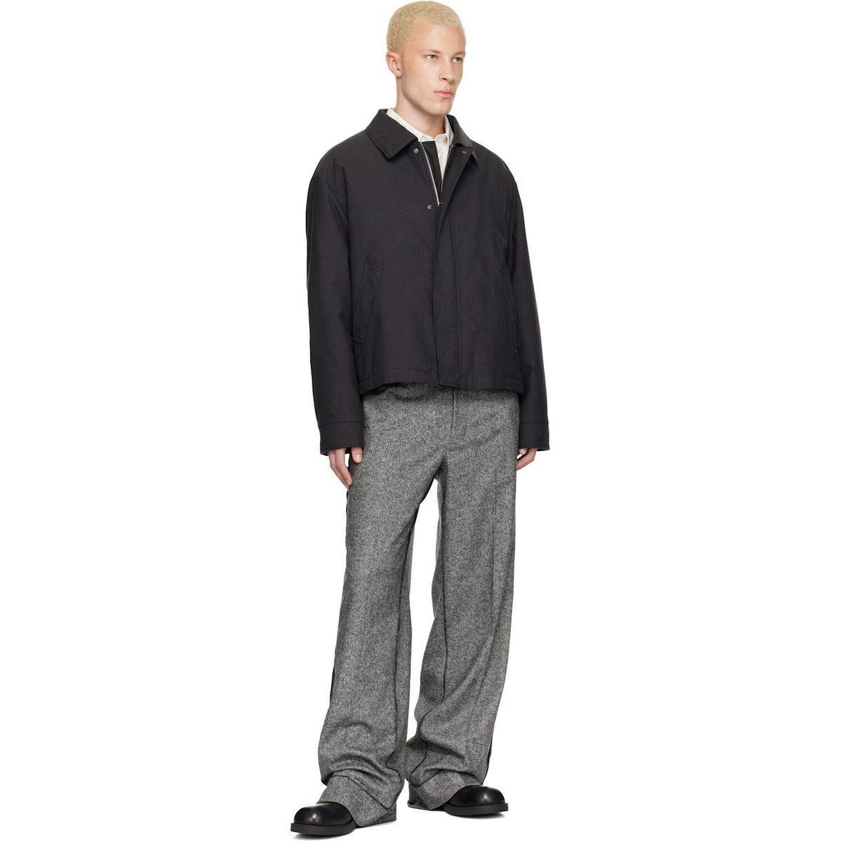 MM6 Maison Margiela Gray Insulated Cotton Wool Jacket