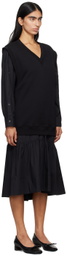 3.1 Phillip Lim Black Vest Combo Midi Dress
