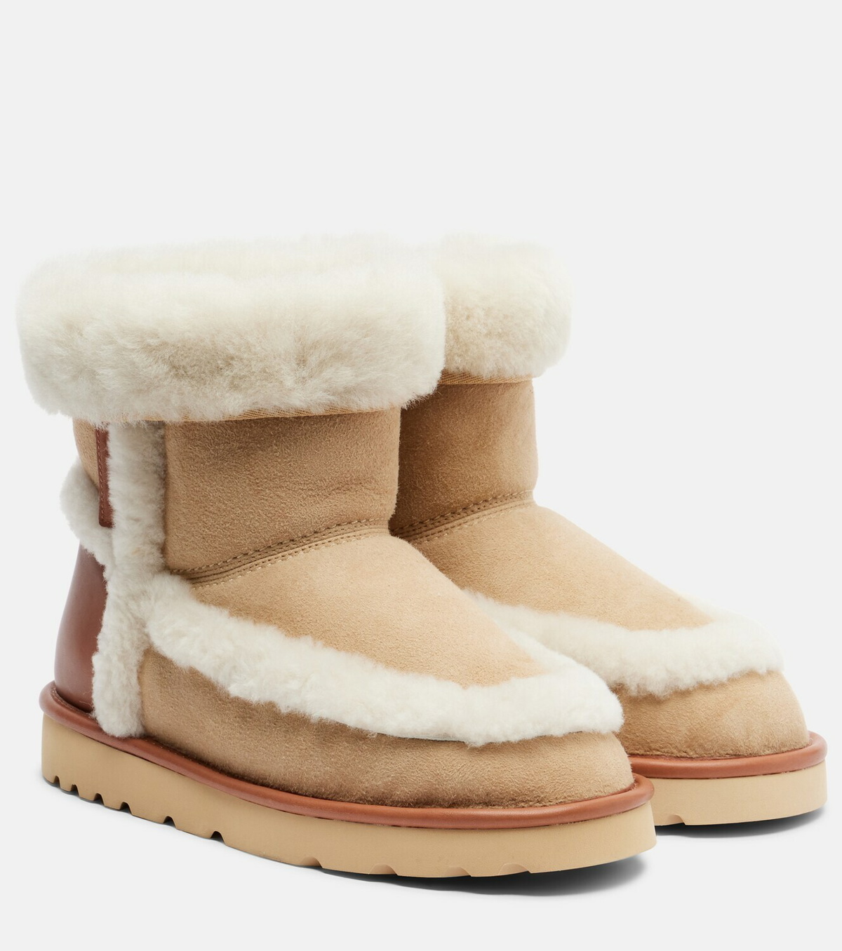 Chloé Dolcie shearling-trimmed ankle boots