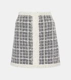 Giambattista Valli Checked wool-blend bouclé miniskirt
