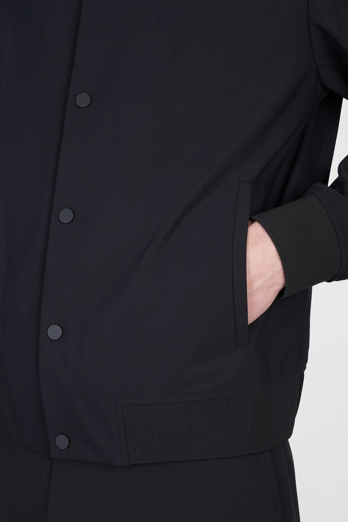 Theory Bomber In Black Polyamide