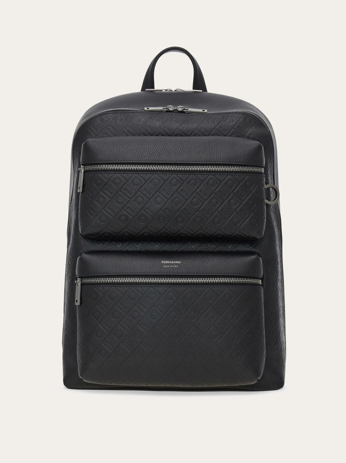 Ferragamo Mens Ferragamo Monogram backpack in Black