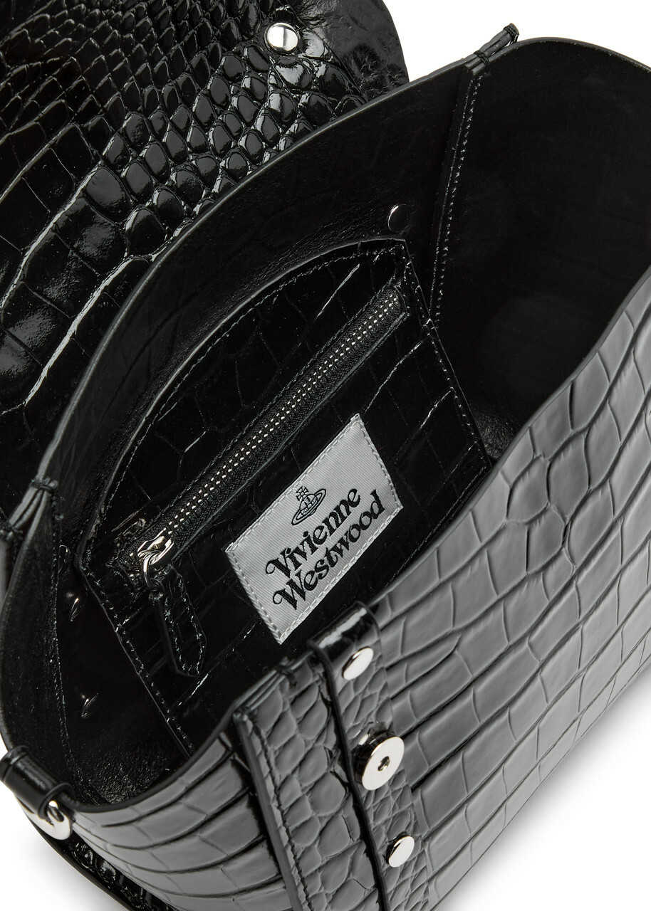 Vivienne Westwood Betty Small Crocodile-effect Leather top Handle