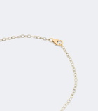 Ysso Crescent Sun embellished 24kt gold-plated necklace