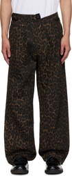 Andersson Bell Brown Crossover Carpenter Wide Leg Jeans