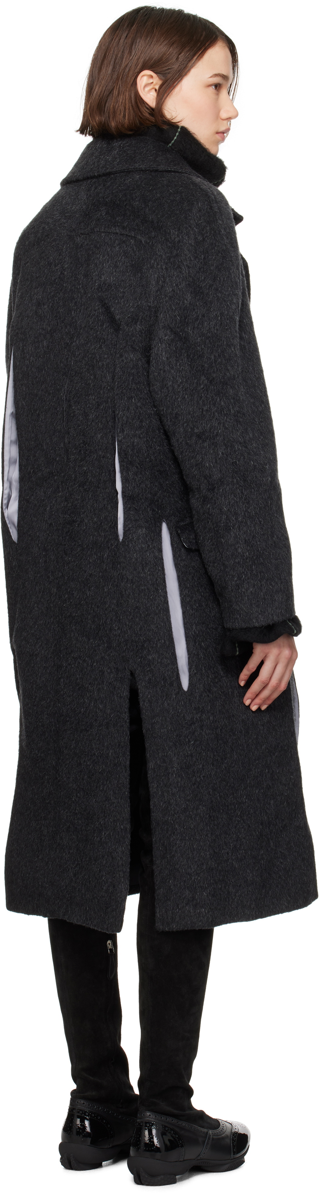 Kiko Kostadinov Gray Bowie Tailored Coat