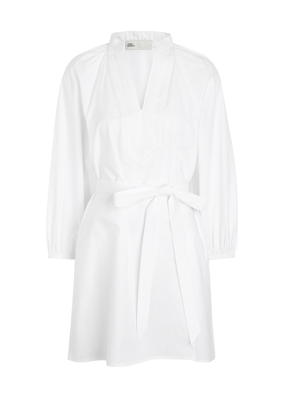 Photo: Tory Burch Belted Cotton Tunic White
