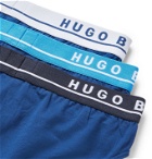 Hugo Boss - Three-Pack Stretch-Cotton Briefs - Blue