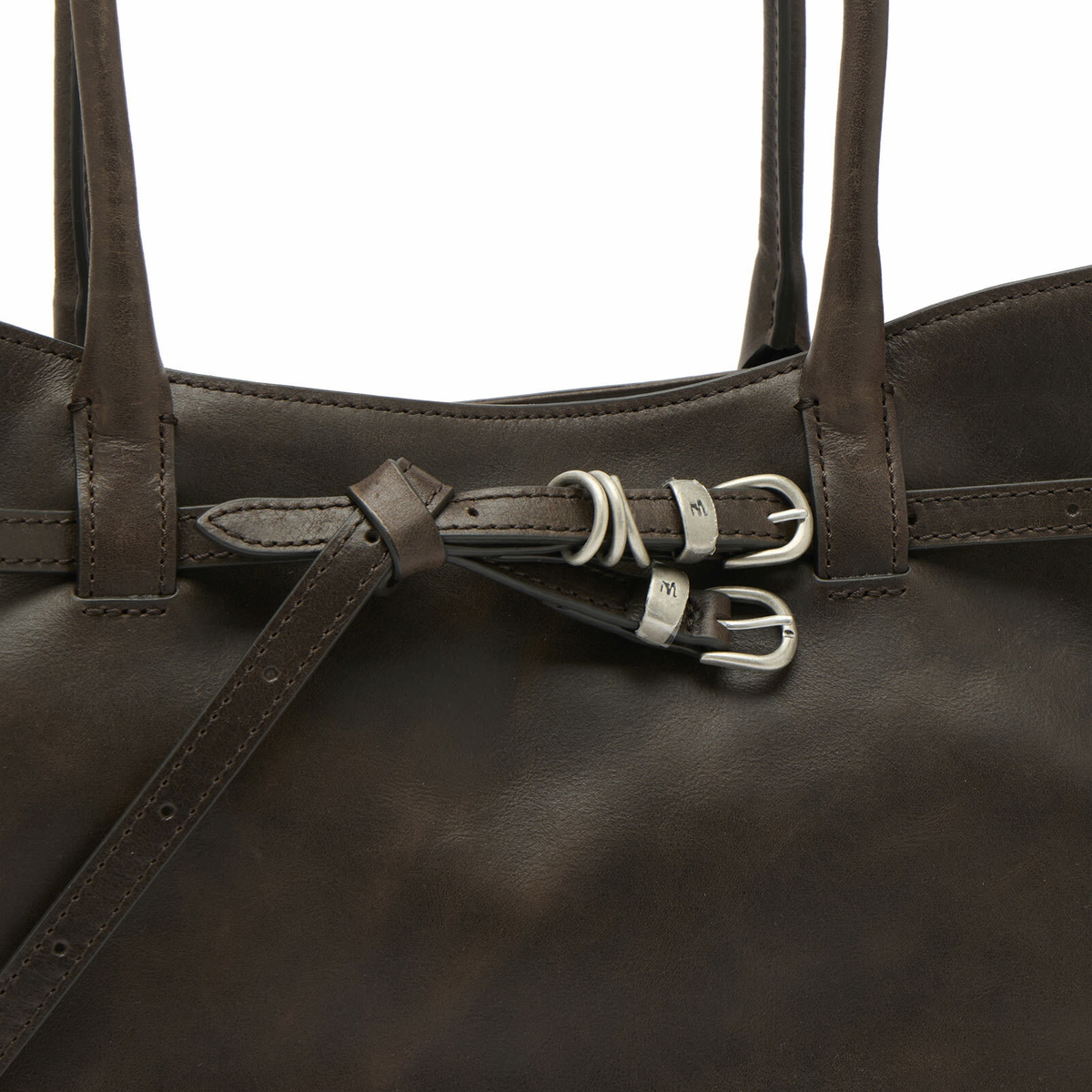 MARGESHERWOOD Women's Grandma  Bag - Large in Sepia Pull-Up 