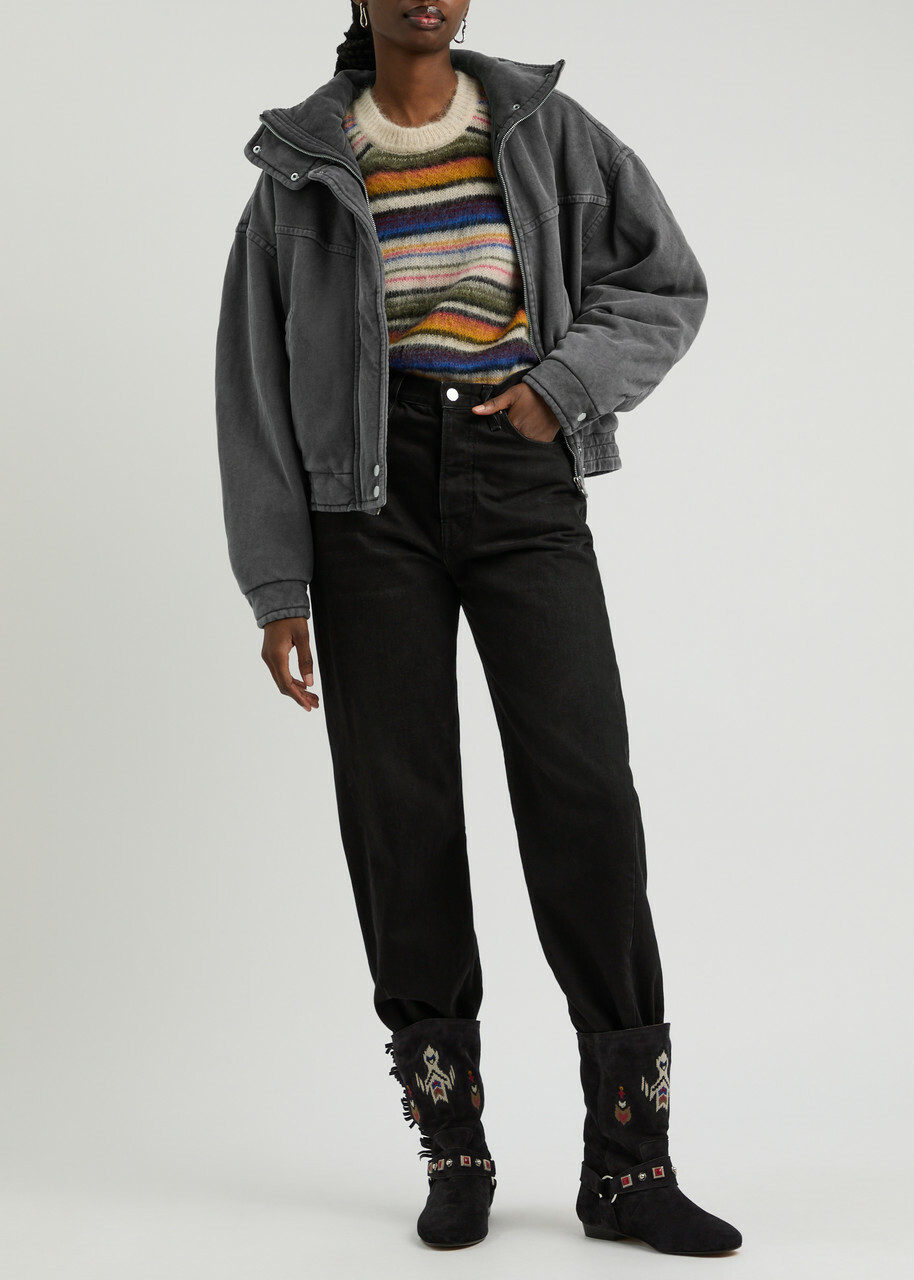【関税込み】Isabel Marant グレー Yanis フーディ Isabel Marant étoile Yanissa Padded Cotton Jacket Grey
