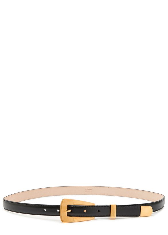 Photo: Khaite Lucca Leather Belt Black