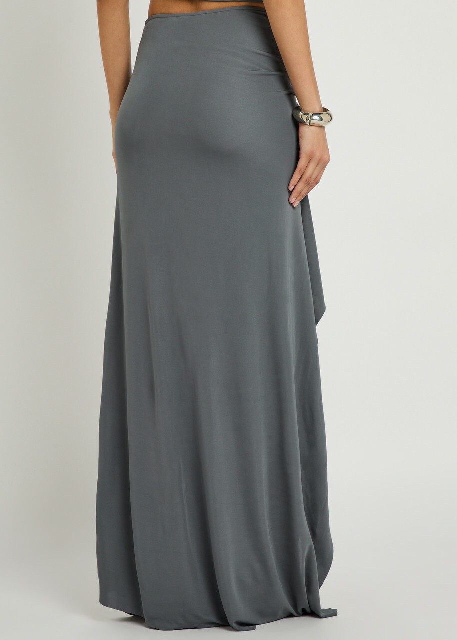 Christopher Esber Orica Cut-out Jersey Maxi Skirt Blue