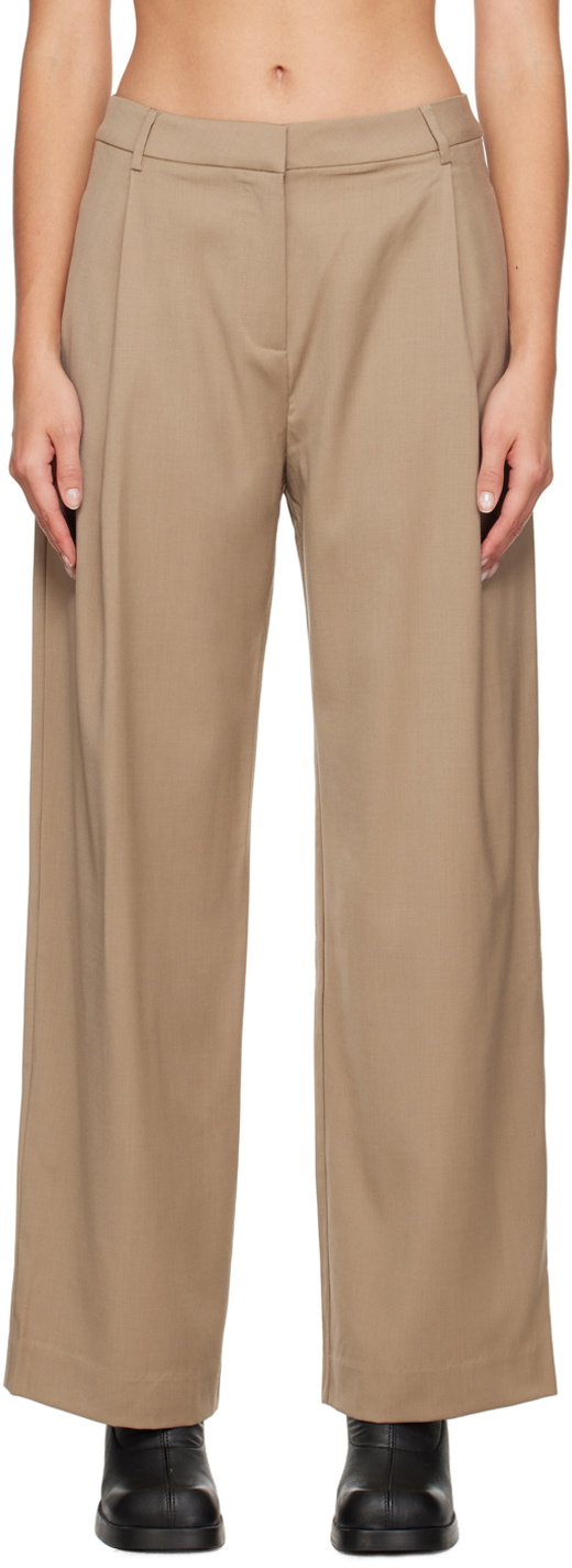 WYNN HAMLYN Tan Lana Trousers