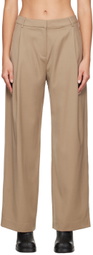 WYNN HAMLYN Tan Lana Trousers