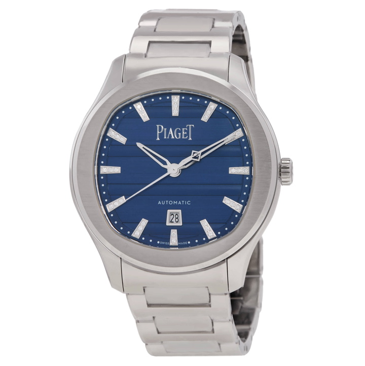 Photo: Piaget Polo Signature Date 36mm Diamond Blue Dial Ladies Watch G0A51035