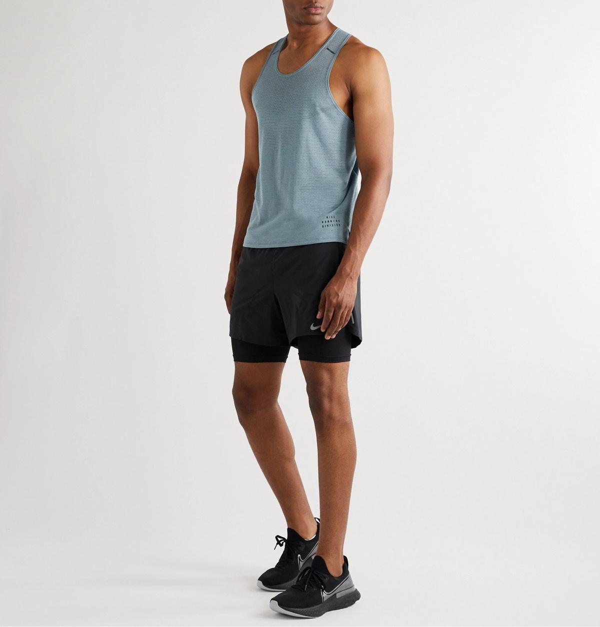 Nike Running - Division Adapt Slim-Fit Perforated Dri-FIT Tank Top - Blue Nike  Running