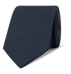Lanvin - 7cm Textured-Silk Tie - Midnight blue