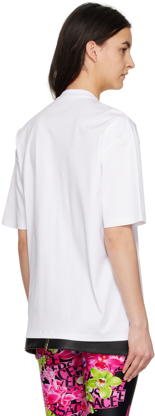 Versace White 'Goddess' Studded T-Shirt Versace