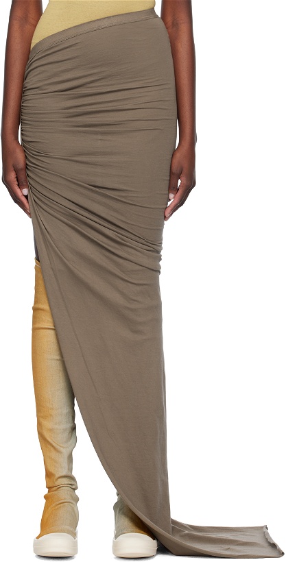 Photo: Rick Owens DRKSHDW Gray Floor Length Maxi Skirt