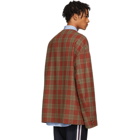 Gucci Red Check Wool Jacket