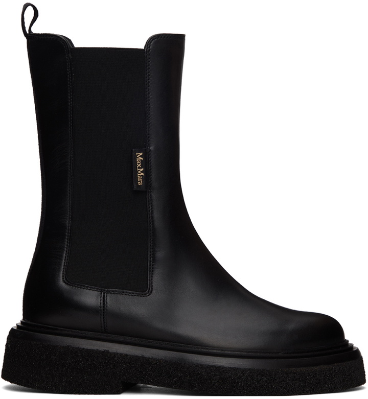 Photo: Max Mara Black English Chelsea Boots