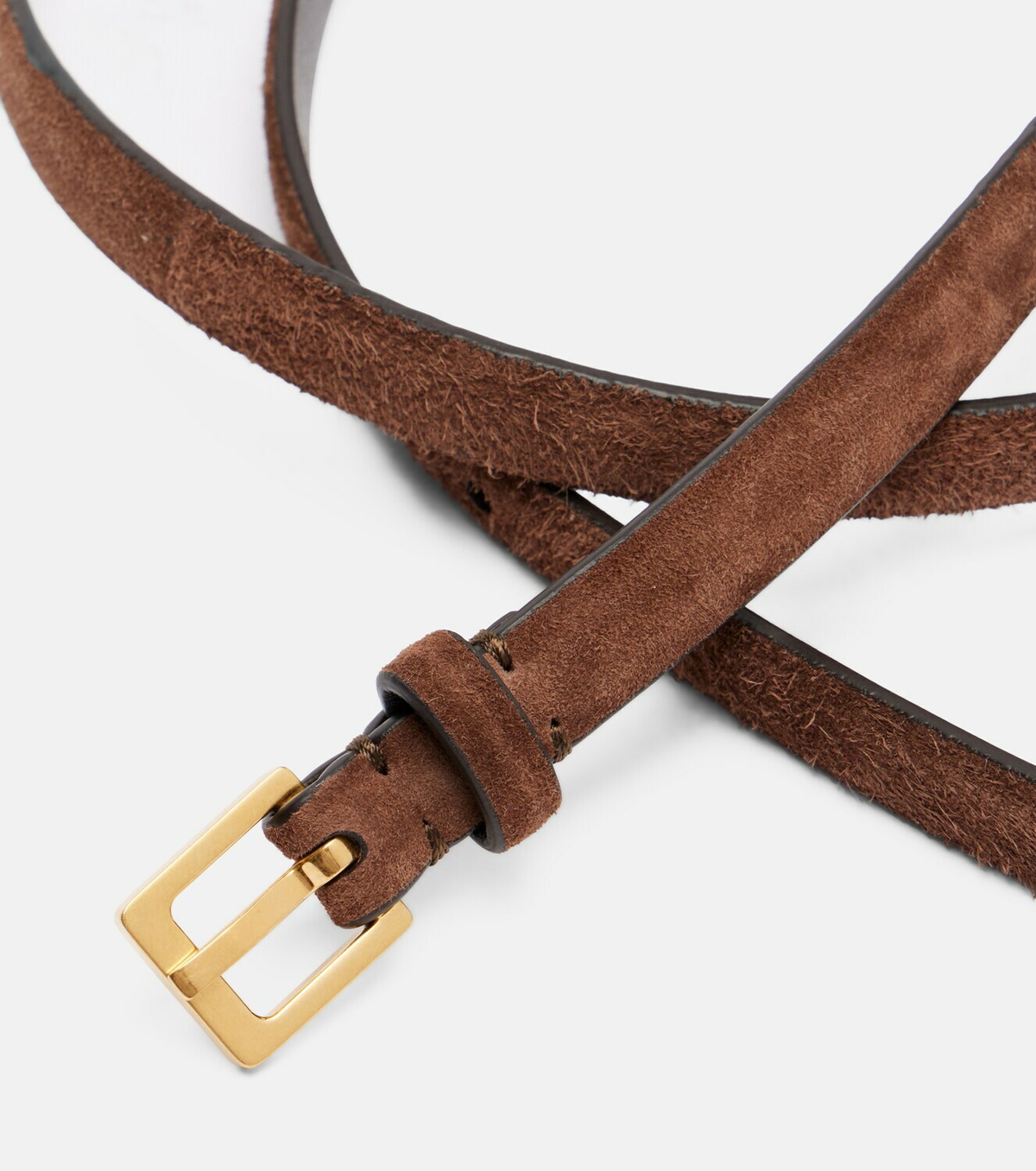 The Row City suede belt
