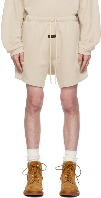 Photo: Fear of God ESSENTIALS Taupe Drawstring Shorts