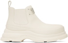 both White Gao Eva Metal Logo Ankle Boots