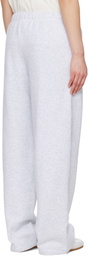 SKIMS Gray Cotton Fleece Classic Straight Leg Sweatpants