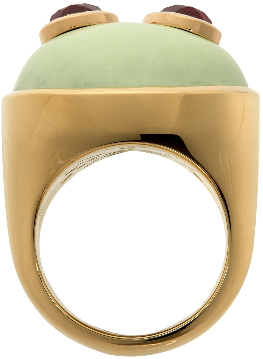 Alina Abegg SSENSE Exclusive Green & Pink Alien Ring