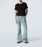 Valentino VLogo cotton jersey piqué polo shirt