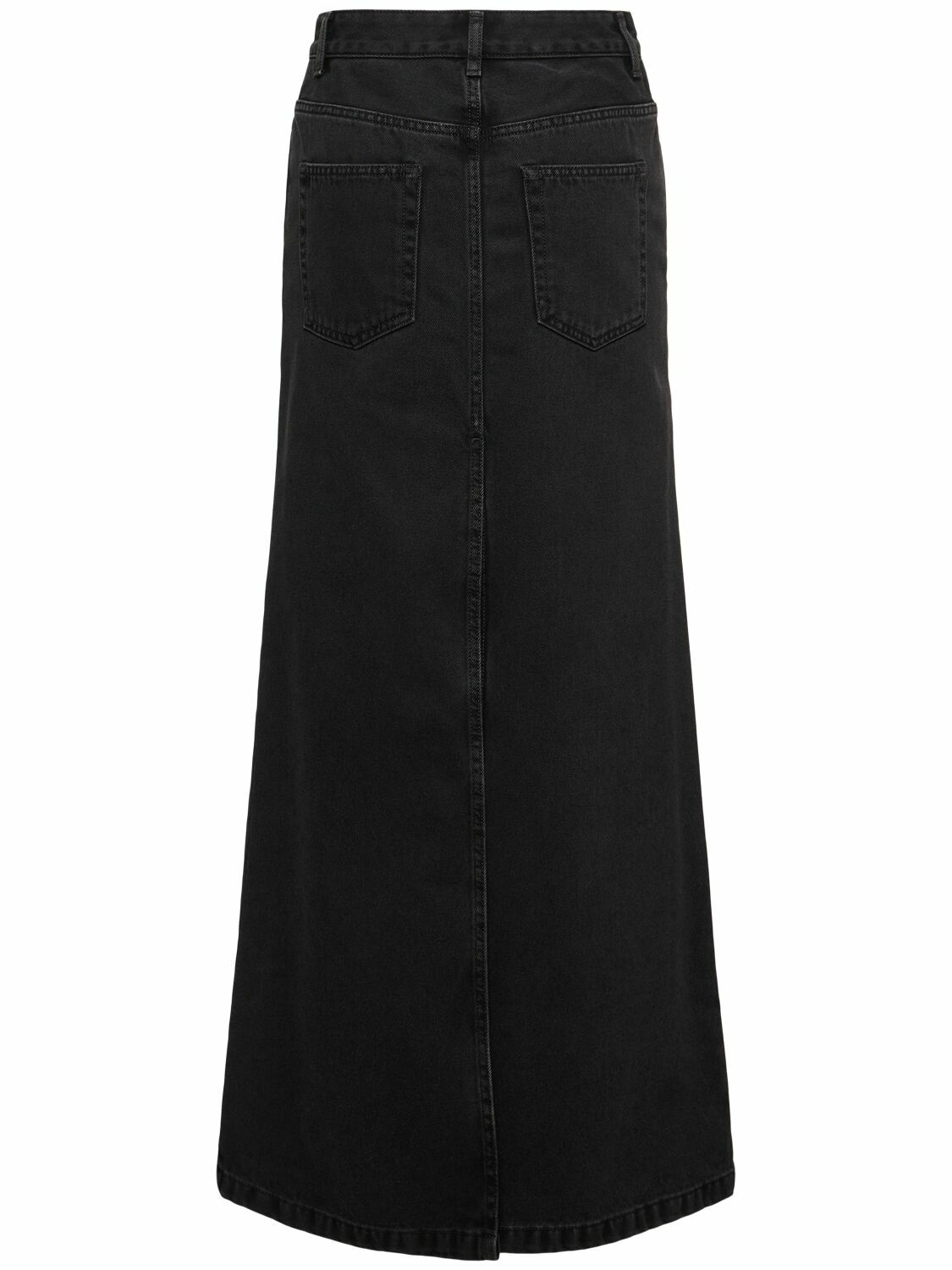 ANN DEMEULEMEESTER Silya Asymmetric Waist Denim Long Skirt Ann