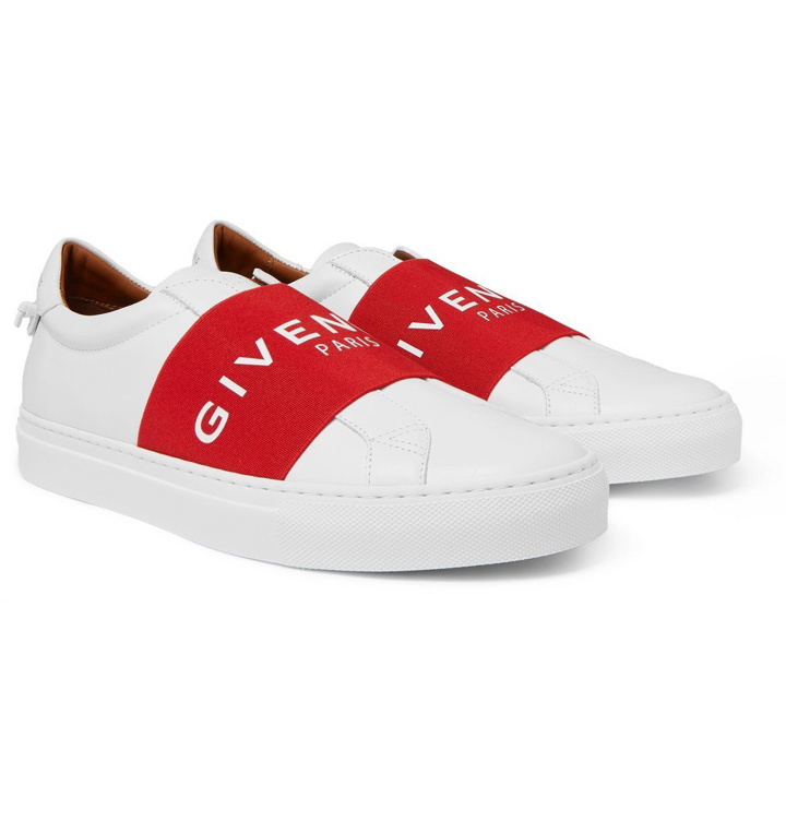 Photo: Givenchy - Urban Street Logo-Print Leather Slip-On Sneakers - White